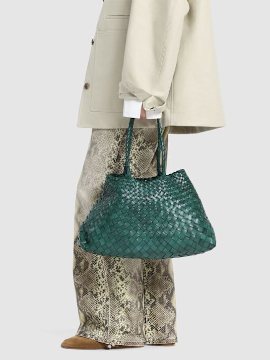 Dragon Diffusion: Big Santa Croce leather tote bag - Military Green - women_1 | Luisa Via Roma