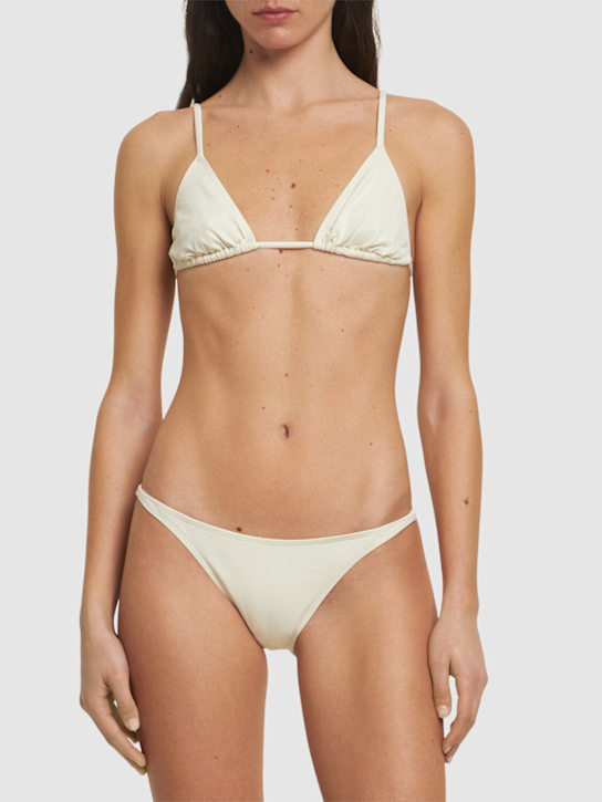 St. Agni: Triangle bikini top - Off White - women_1 | Luisa Via Roma