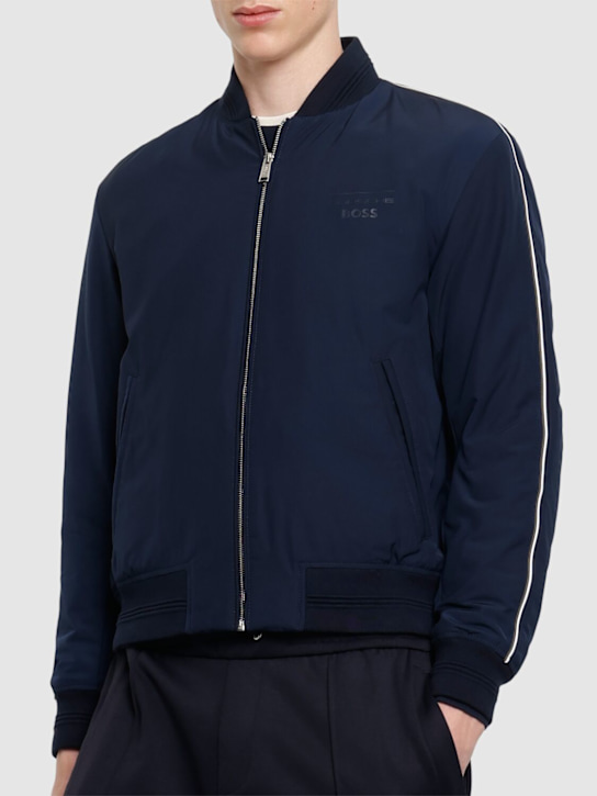 Boss: Porsche Coltar nylon casual jacket - Dark Blue - men_2 | Luisa Via Roma