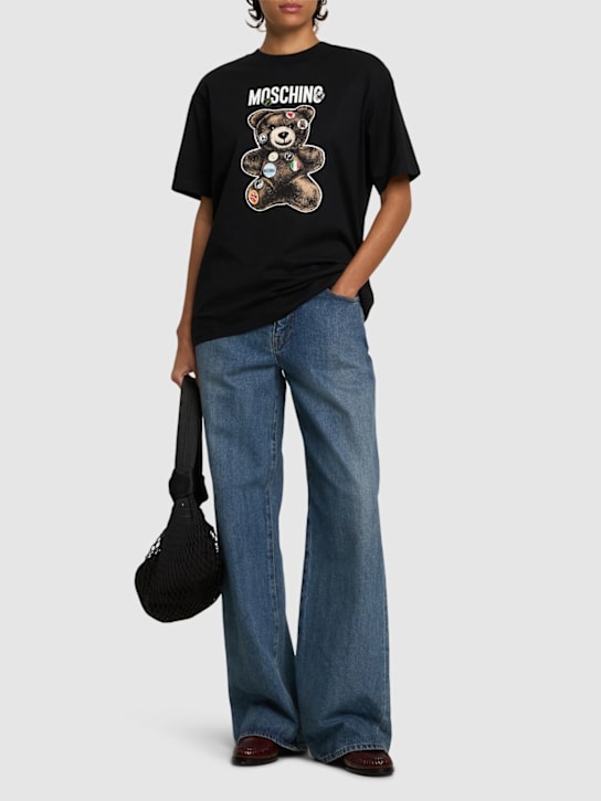 Moschino: コットンポプリンTシャツ - women_1 | Luisa Via Roma