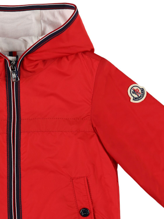 Moncler: Anton hooded nylon rainwear jacket - kids-boys_1 | Luisa Via Roma