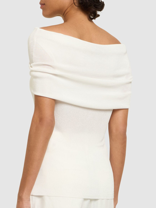 Mvp Wardrobe: Vanessa viscose knit top - White - women_2 | Luisa Via Roma