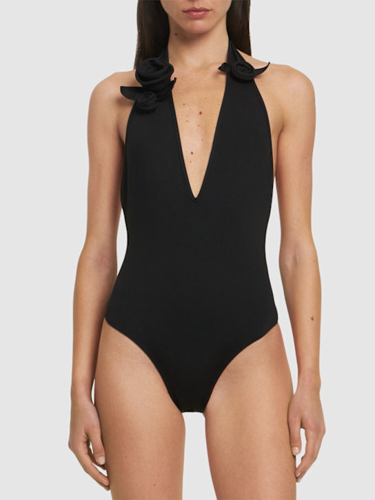 Coperni: Flower jersey one piece swimsuit - women_1 | Luisa Via Roma