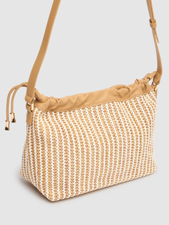 A.P.C.: Ninon raffia effect clutch - Sand - women_4 | Luisa Via Roma