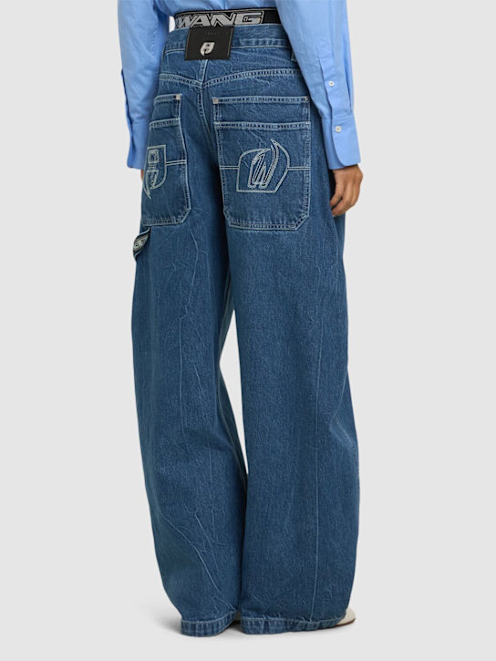 Alexander Wang: Logo baggy jeans - Blue - women_2 | Luisa Via Roma