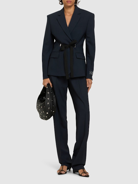 MSGM: Wool blend blazer - women_1 | Luisa Via Roma