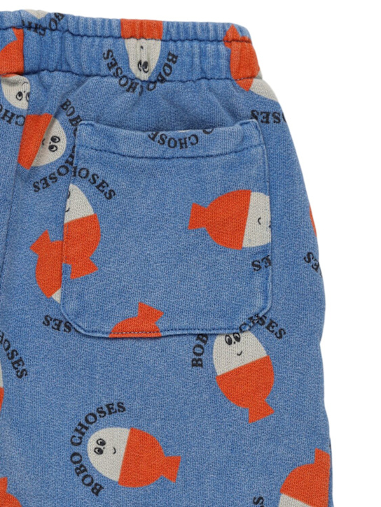 Bobo Choses: Printed cotton sweatpants - Light Blue - kids-boys_2 | Luisa Via Roma