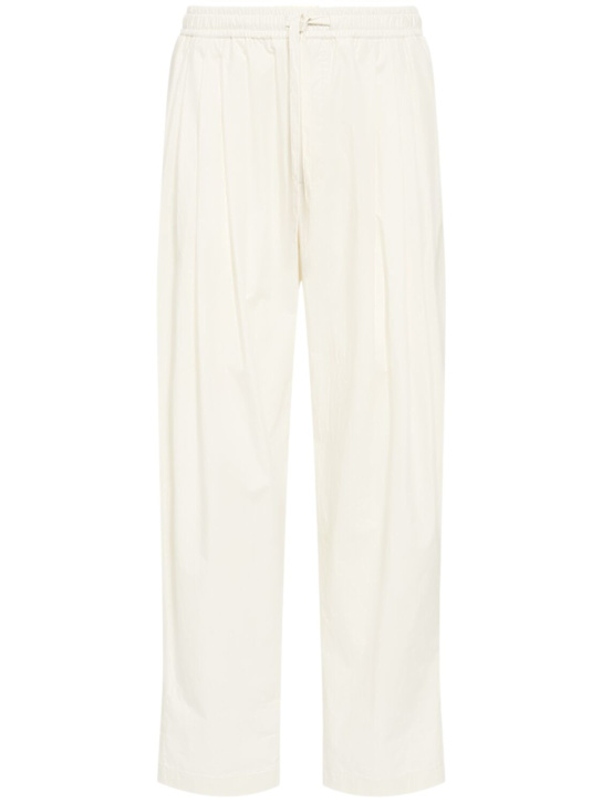 Dolce&Gabbana: Extra fine popeline pants - Beige - men_0 | Luisa Via Roma