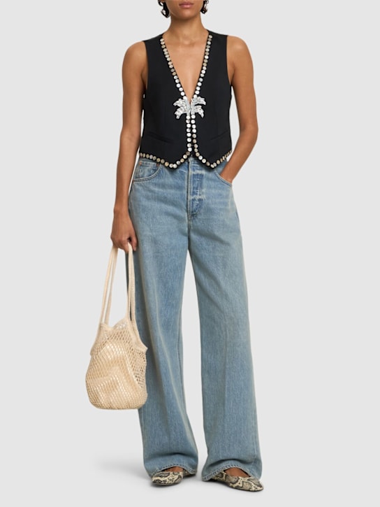 Forte_forte: Viscose blend embroidered vest - women_1 | Luisa Via Roma