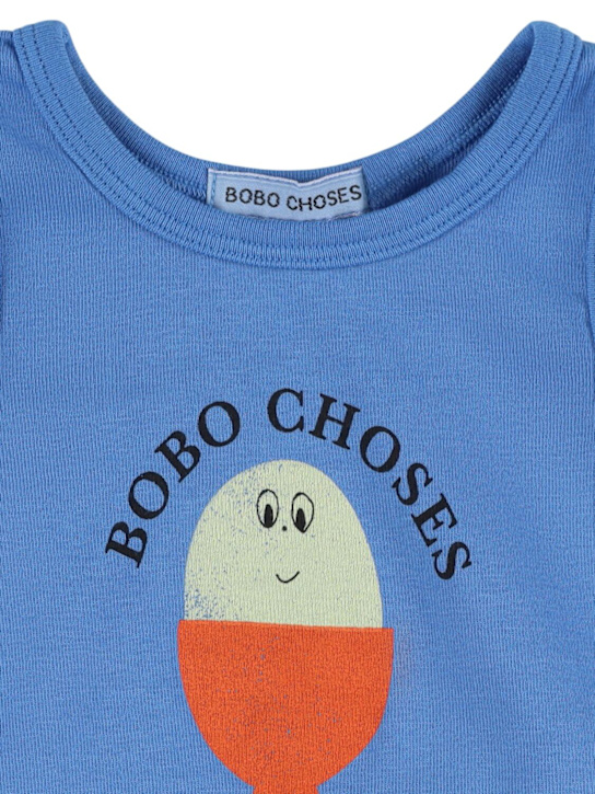Bobo Choses: コットンジャージーボディスーツ - ブルー - kids-boys_1 | Luisa Via Roma
