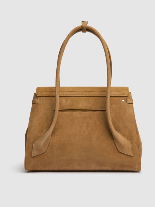 Proenza Schouler: Tate牛巴革皮革托特包 - 烟草色 - women_4 | Luisa Via Roma