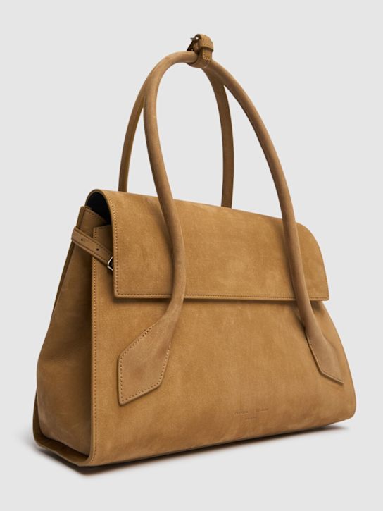 Proenza Schouler: Tate牛巴革皮革托特包 - 烟草色 - women_2 | Luisa Via Roma