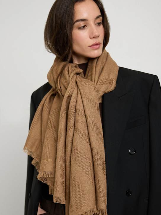 Max Mara: Pirania silk blend scarf - women_1 | Luisa Via Roma