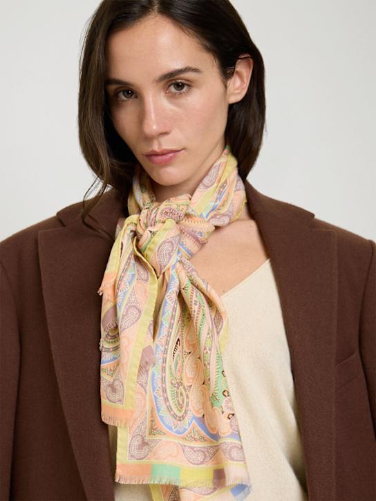 Etro: Tosca wool & silk scarf - women_1 | Luisa Via Roma