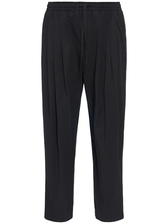 Dolce&Gabbana: Extra fine popeline pants - ブラック - men_0 | Luisa Via Roma