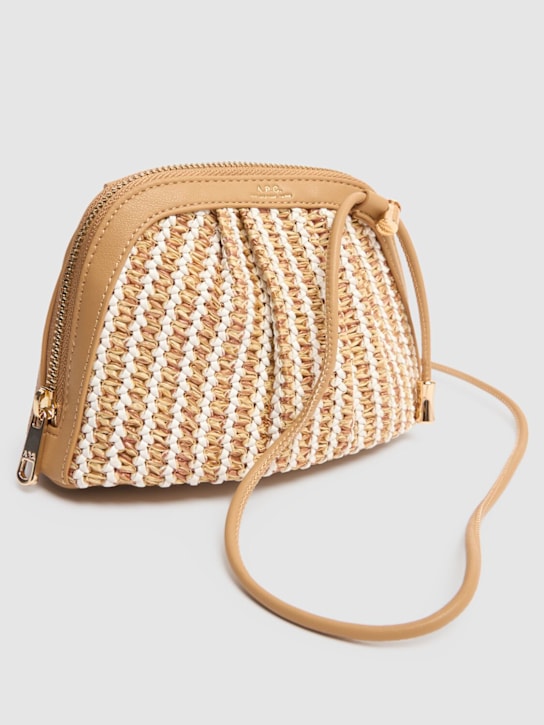 A.P.C.: Small Ninon raffia effect clutch - Sand - women_2 | Luisa Via Roma