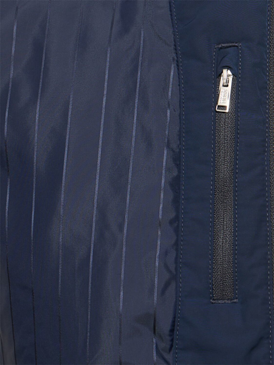 Boss: Porsche Coltar nylon casual jacket - Dark Blue - men_5 | Luisa Via Roma