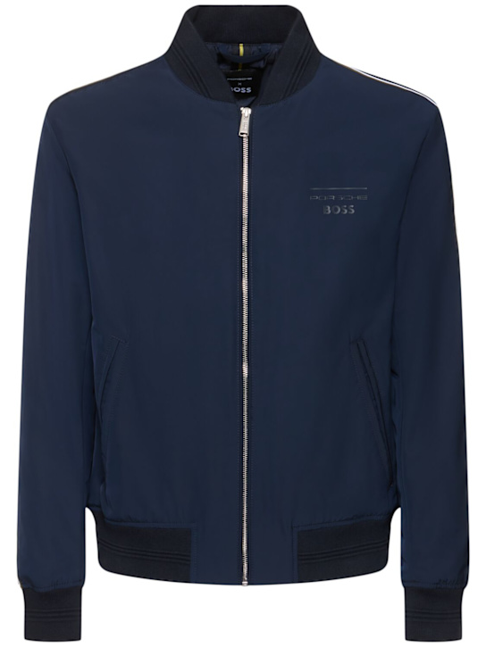 Boss: Porsche Coltar nylon casual jacket - Dark Blue - men_0 | Luisa Via Roma
