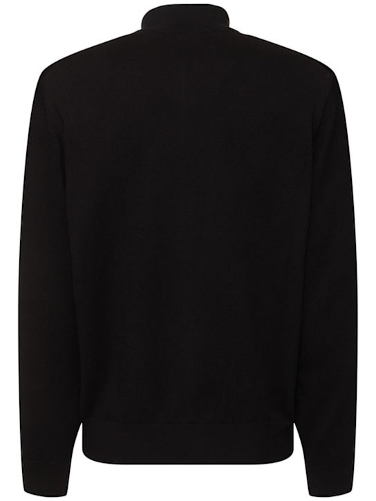 Boss: Palano zipped cotton sweatshirt - Black - men_3 | Luisa Via Roma