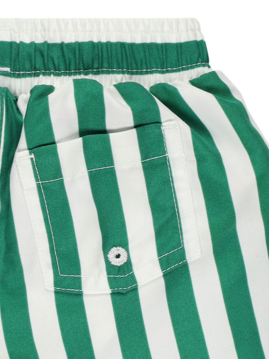 Petit Bateau: Striped lycra swim shorts - White/Green - kids-boys_2 | Luisa Via Roma