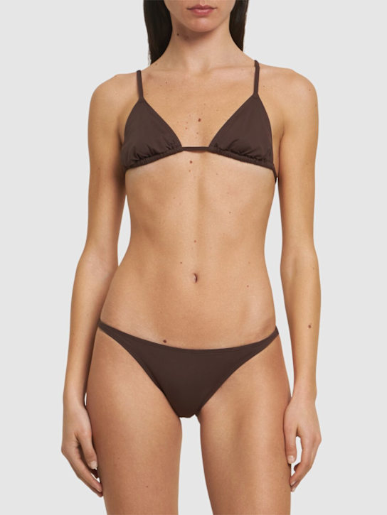 St. Agni: Triangle bikini top - Brown - women_1 | Luisa Via Roma