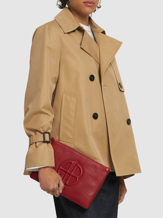 ANINE BING: Lili pebbled leather pouch - women_1 | Luisa Via Roma