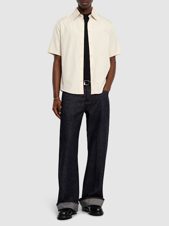 Burberry: Regular fit cotton short sleeve shirt - Nutmeg - men_1 | Luisa Via Roma