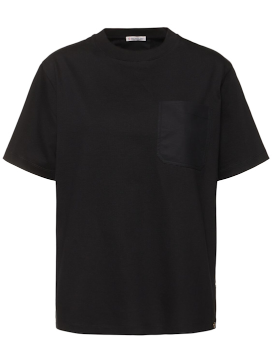 Moncler: Cotton t-shirt with pocket - women_0 | Luisa Via Roma