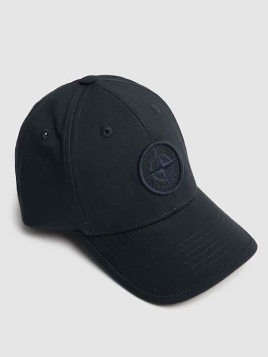 Stone Island Junior: コットンキャンバス野球帽 - ブルー - kids-girls_1 | Luisa Via Roma