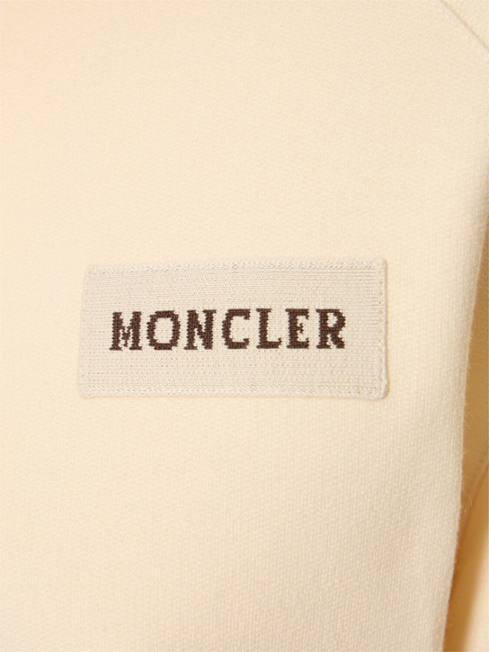 Moncler: Cotton zip-up hoodie - White - women_4 | Luisa Via Roma