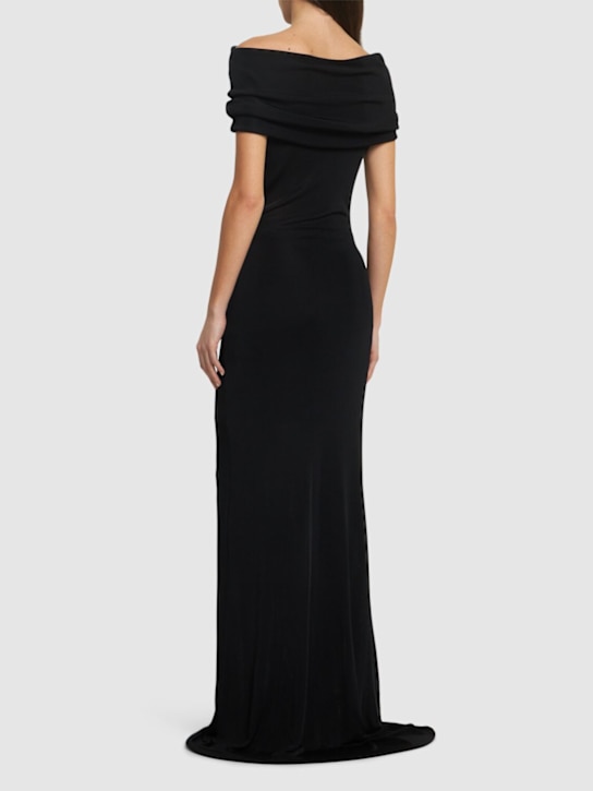 MVP Wardrobe: Vanessa viscose knit long dress - Black - women_2 | Luisa Via Roma