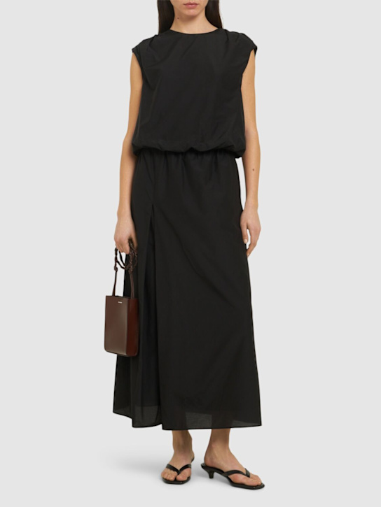 Loulou De Saison: Cosma gathered sleeveless top - Black - women_1 | Luisa Via Roma