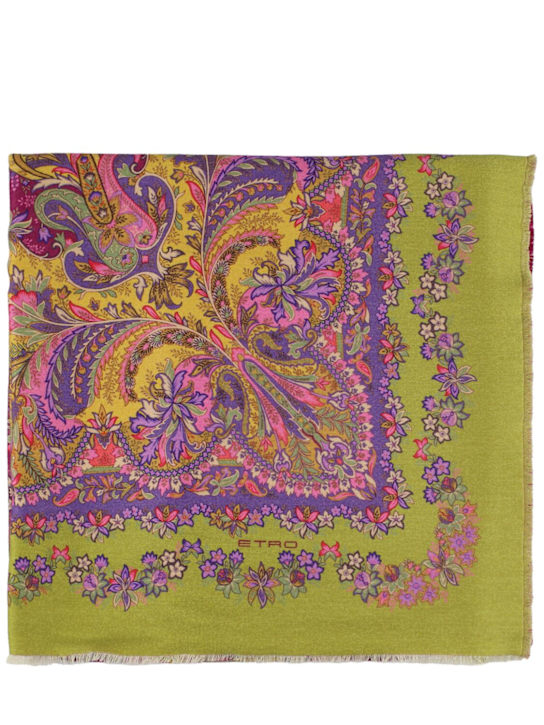 Etro: Iris wool throw - Fuchsia - ecraft_0 | Luisa Via Roma