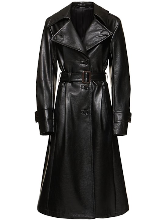 Oliv belted long trench coat - Thumbnail 1