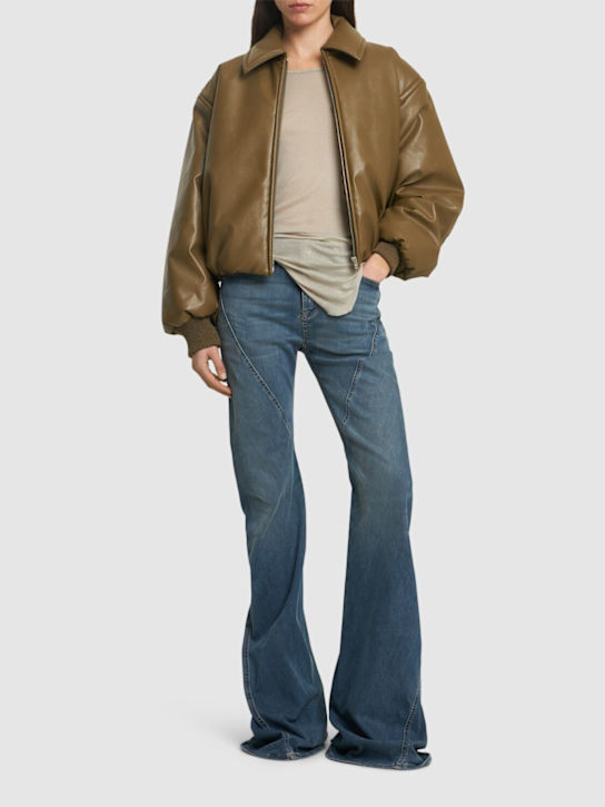 Bias bootcut cotton blend jeans - Thumbnail 2