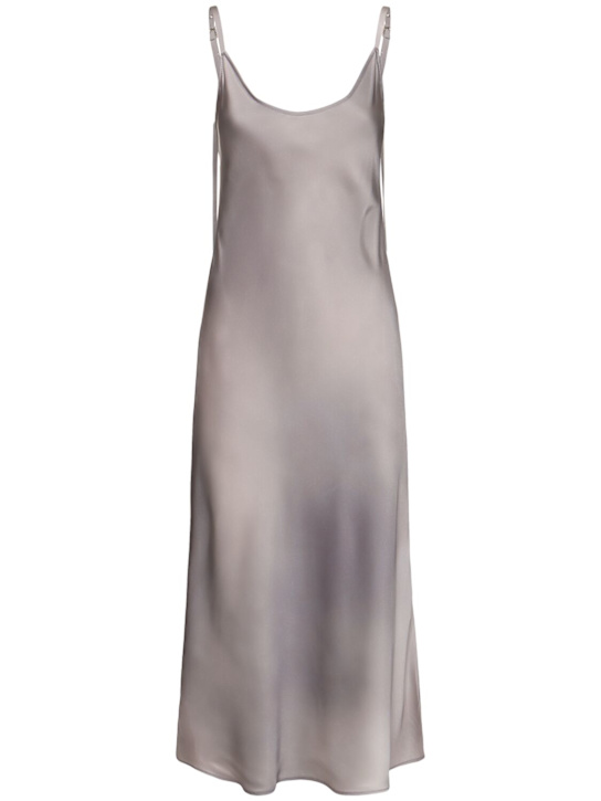 Acne Studios: Darma satin slip dress - Grey - women_0 | Luisa Via Roma