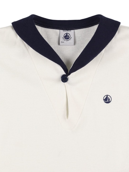 Petit Bateau: Sailor cotton jersey top & shorts - kids-boys_1 | Luisa Via Roma
