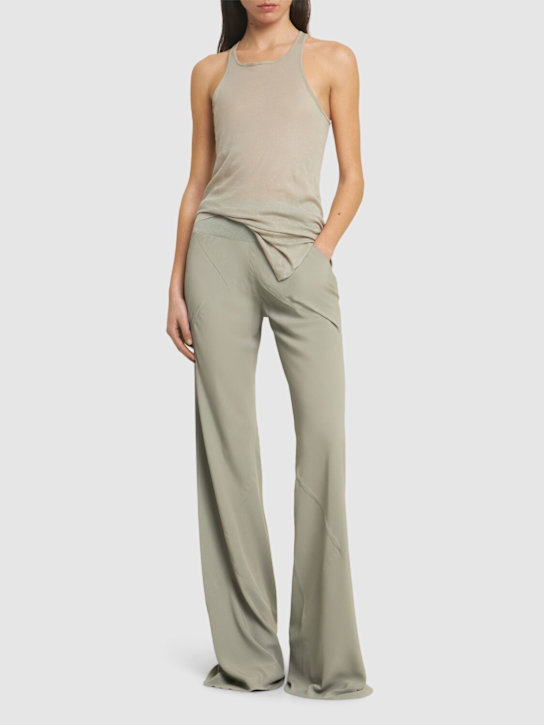 Rick Owens: Bias fluid straight pants - women_1 | Luisa Via Roma