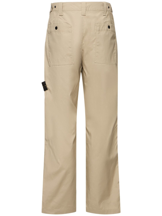 Stone Island: Cotton regular fit pants - Desert - men_3 | Luisa Via Roma