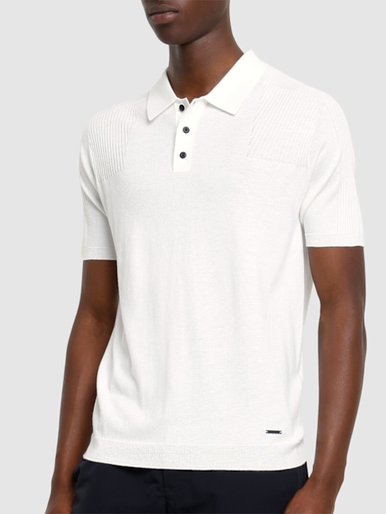 Alphatauri: Fotol polo - Cream/White - men_2 | Luisa Via Roma