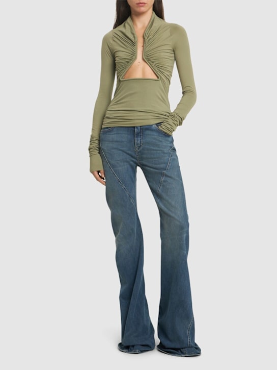 Rick Owens: Prong 長袖ジャージートップ - women_1 | Luisa Via Roma