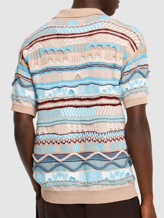 Laneus: Knitted polo - Cielo/Sky - men_2 | Luisa Via Roma