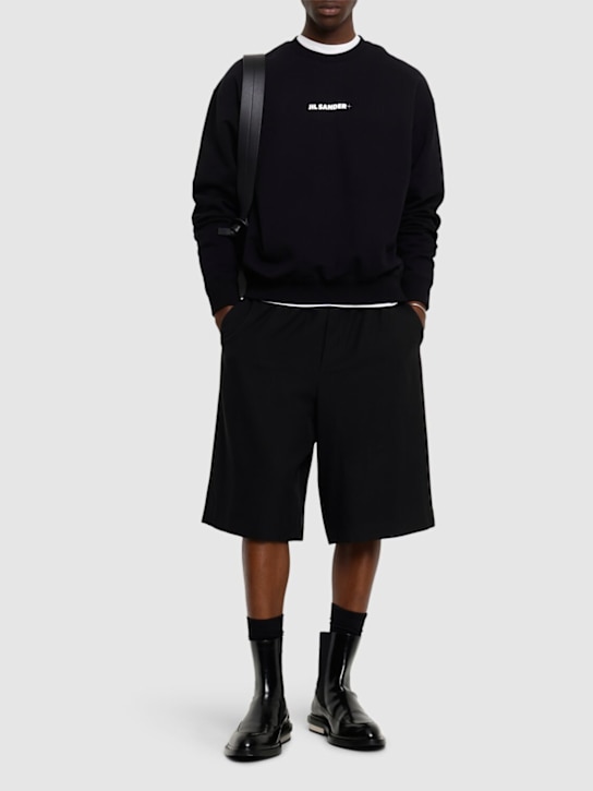 Jil Sander: Jil Sander+ crewneck sweatshirt - Black - men_1 | Luisa Via Roma