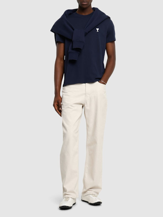 AMI Paris: ASC cotton logo t-shirt - men_1 | Luisa Via Roma