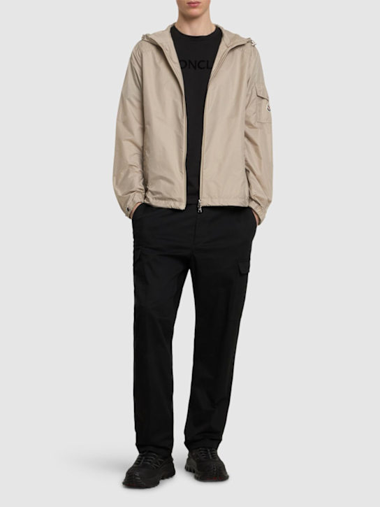 Moncler: Etiache nylon rain jacket - Light Beige - men_1 | Luisa Via Roma