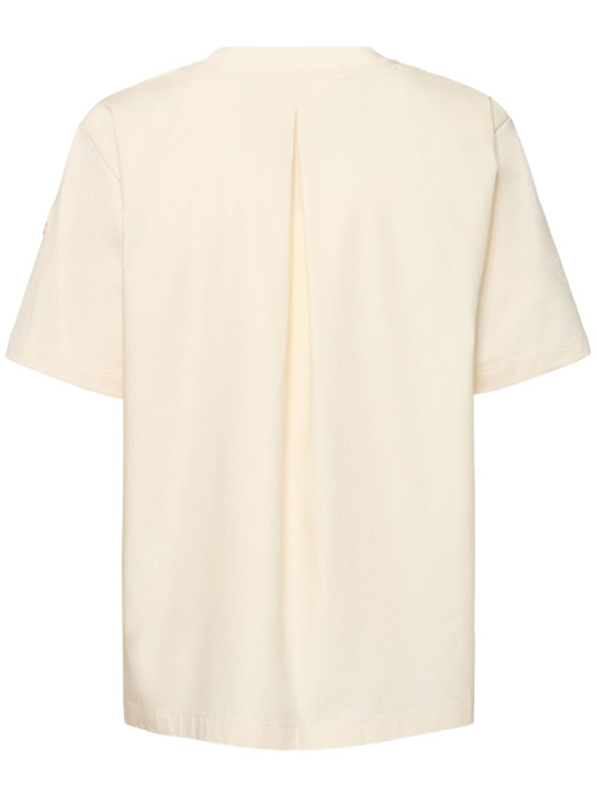Moncler: Cotton t-shirt with pocket - White - women_3 | Luisa Via Roma