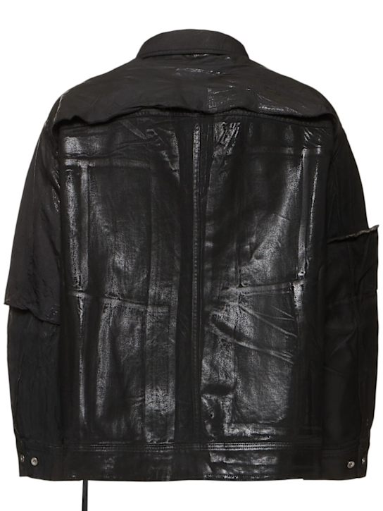 Rick Owens DRKSHDW: Jumbo worker jacket - Black - men_3 | Luisa Via Roma
