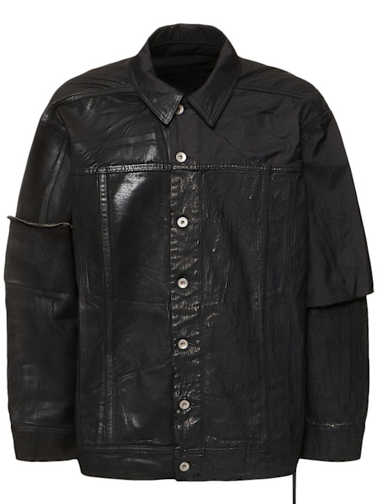 Rick Owens DRKSHDW: Jumbo worker jacket - Black - men_0 | Luisa Via Roma