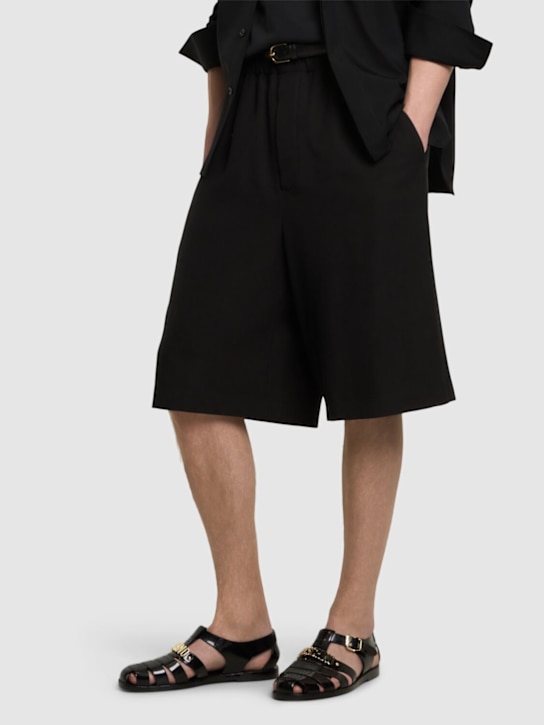 Moschino: Logo PVC sandals - men_1 | Luisa Via Roma