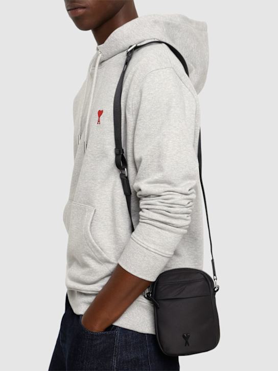 AMI Paris: Small Ami De Coeur crossbody pocket bag - men_1 | Luisa Via Roma